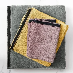 Atmosphera Créateur D'Intérieur Serviette invité Joia - coton 550 gr/m² - jaune moutarde 30x50 cm - Atmosphera* Serviette De Toilette