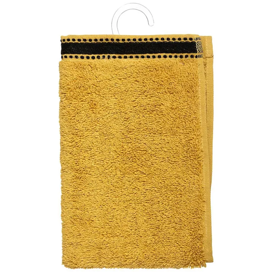 Atmosphera Créateur D'Intérieur Serviette invité Joia - coton 550 gr/m² - jaune moutarde 30x50 cm - Atmosphera* Serviette De Toilette