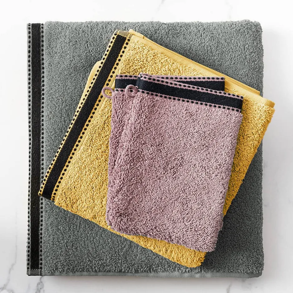 Atmosphera Créateur D'Intérieur Serviette invité Joia - coton 550 gr/m² - jaune moutarde 30x50 cm - Atmosphera* Serviette De Toilette