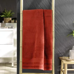 Eden Serviette ou drap de douche 70 x 130 cm Tendresse marsala