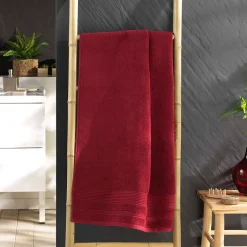 Eden Serviette ou drap de douche 70 x 130 cm Tendresse rouge