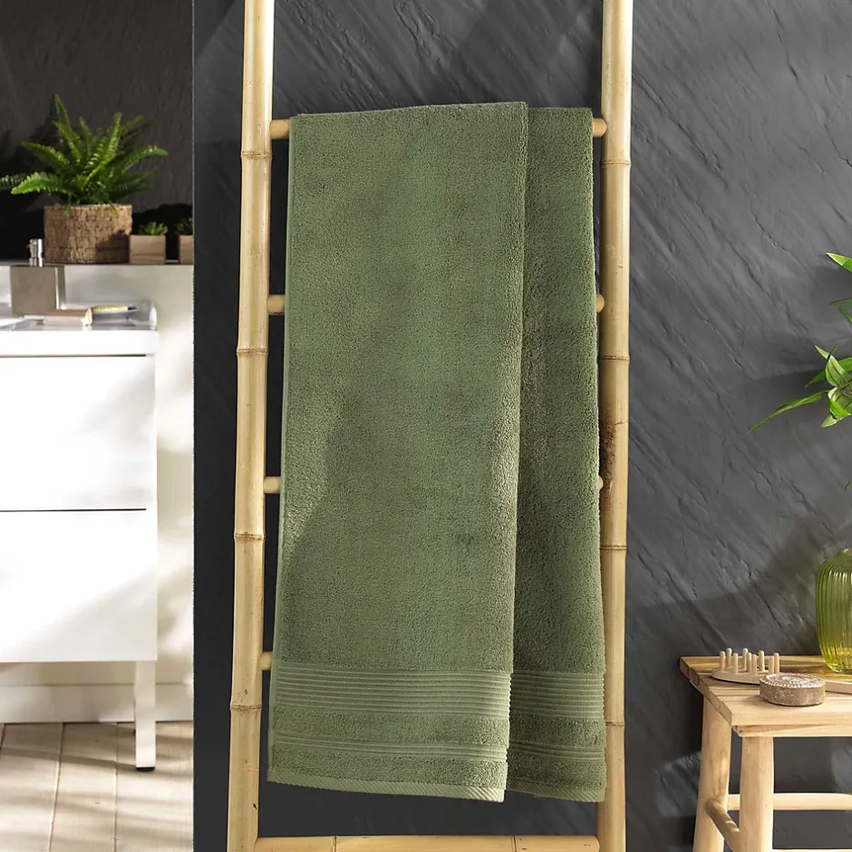 Eden Serviette ou drap de douche 70 x 130 cm Tendresse kaki