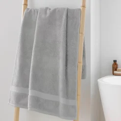 Eden Serviette ou drap de douche 70 x 130 cm Elegante gris perle