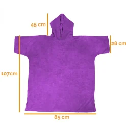 Vivezen Serviette poncho de bain ou de plage - Adulte - Violet -