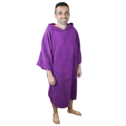 Vivezen Serviette poncho de bain ou de plage - Adulte - Violet -