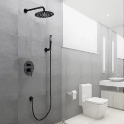 Lomazoo Set de douche encastré Telesto noir