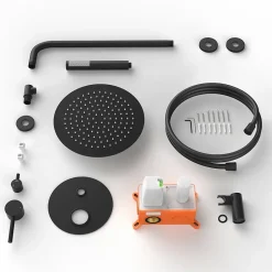 Lomazoo Set de douche encastré Telesto noir
