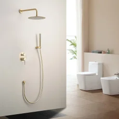 Lomazoo Set de douche encastré Solara doré* Colonne De Douche Encastrable