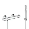 Grohe Set de douche Mitigeur thermostatique Grohtherm 800 + Douchette stick 1 jet Euphoria Cosmopolitan, Chrome (34558000-Euphoria)