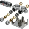 Luxebath Set universel thermostat radiateur chauffage connexion moyenne 50 mm chrome* Sèche-Serviettes Mixte