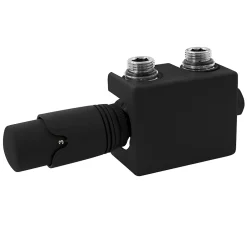 Luxebath Set vanne thermostatique universel noir pour radiateur de salle de bain à raccord central* Sèche-Serviettes Eau Chaude