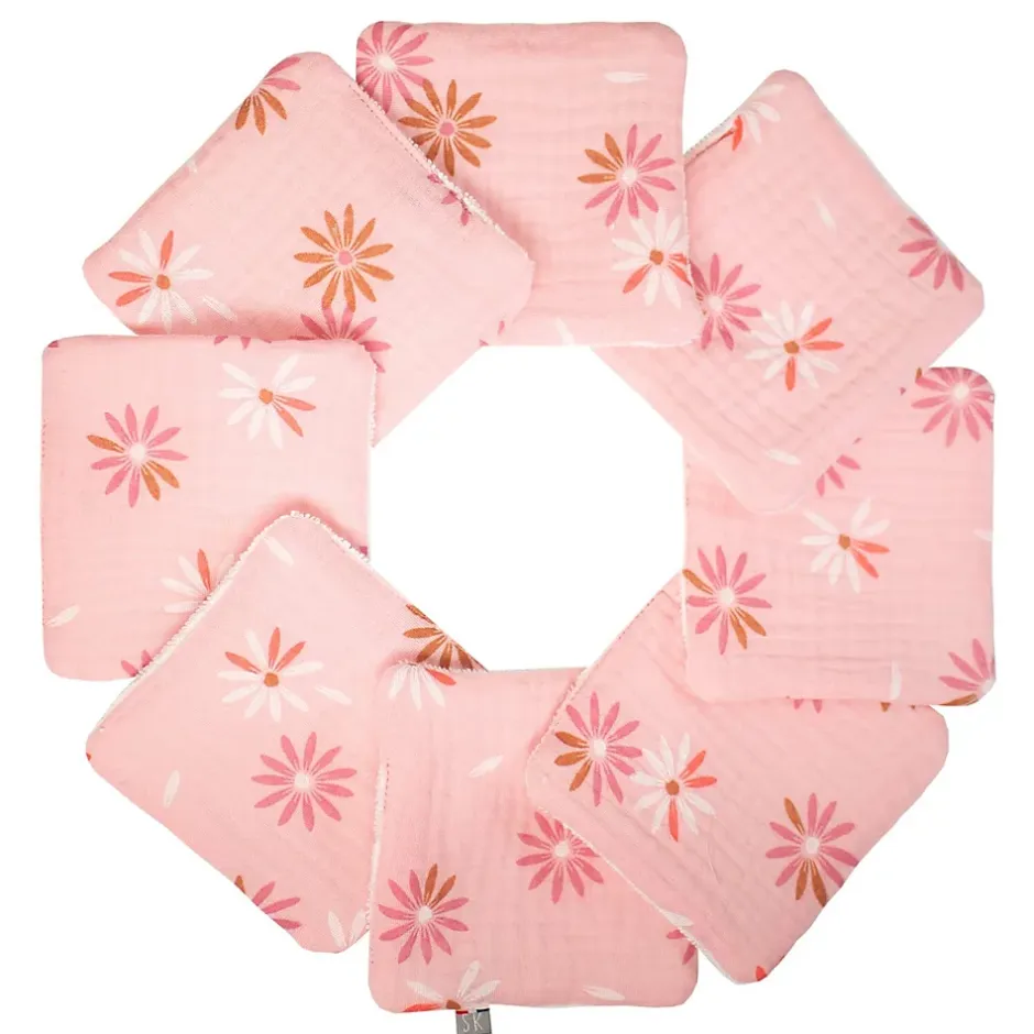Sevira Kids Lingettes bébé lavables 8 pièces Rosella