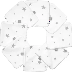 Sevira Kids Lingettes bébé lavables en 100% coton 8 pièces STELLA* Serviette De Toilette