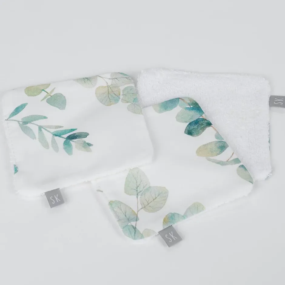 Sevira Kids Lingettes bébé lavables 8 pièces Eucalyptus