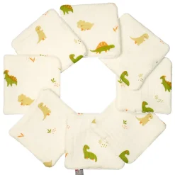 Sevira Kids Lingettes bébé lavables 8 pièces Dino