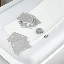 Sevira Kids Lingettes bébé lavables en 100% coton 8 pièces STELLA