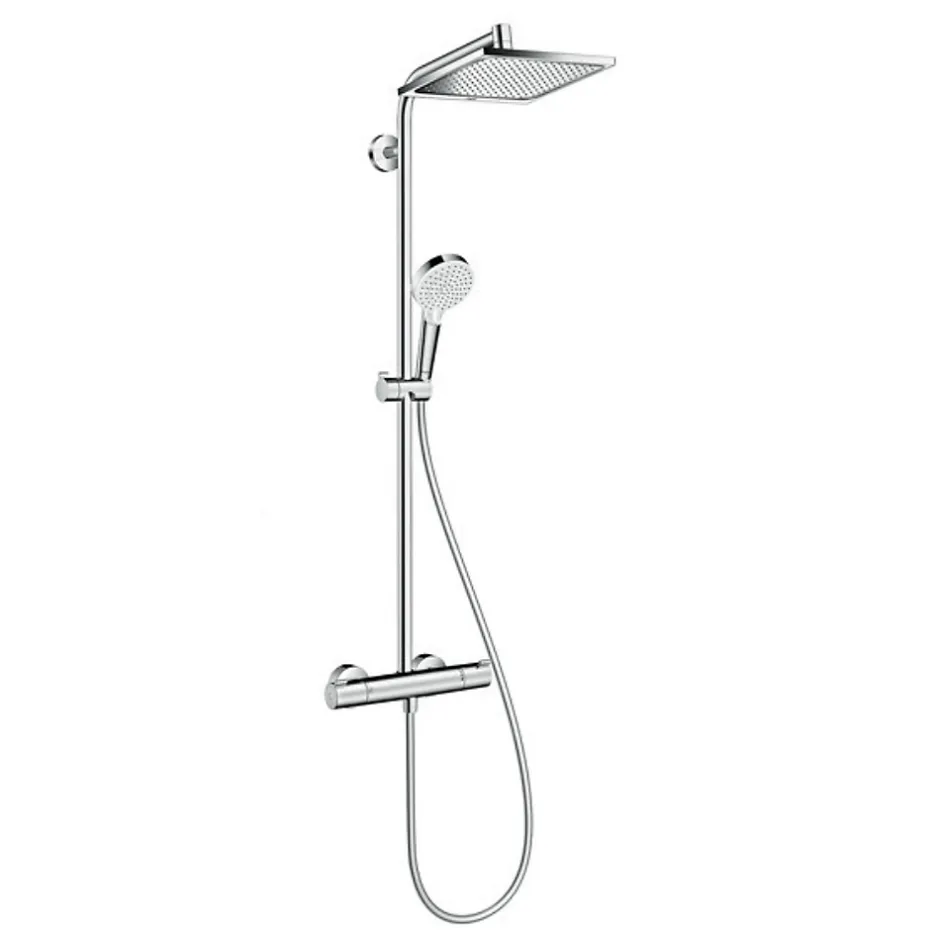 Hansgrohe Showerpipe Crometta E 240 Set de douche 1 jet, Chrome (HG-27271000)