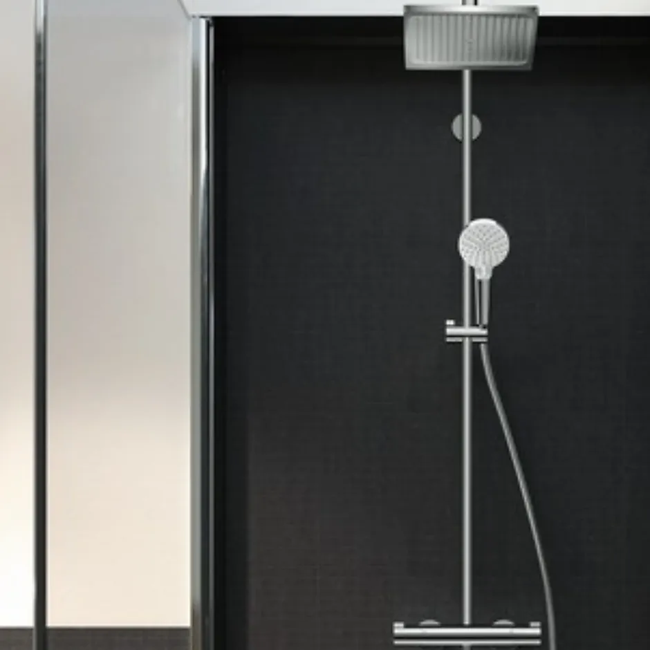 Hansgrohe Showerpipe Crometta E 240 Set de douche 1 jet, Chrome (HG-27271000)
