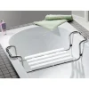 Siège de baignoire en inox extensible de 65 à 91 cm blanc charge maximale 90 Kg