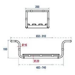 Siège de baignoire en inox extensible de 65 à 91 cm blanc charge maximale 90 Kg