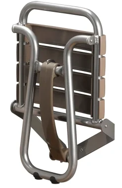 Godonnier Siège de douche pieds alu, assise polypropylène coloris taupe l.36,4 x P.38,2 x H.50 cm* Siège De Douche