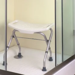 MSV Siège de douche pliable ajustable Max 100kg