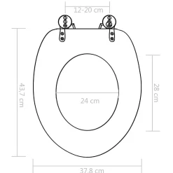 Helloshop26 Siège de toilette abattant MDF couvercle mdf* Abattant Wc