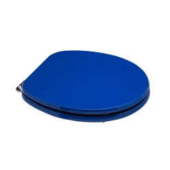 Kiamami Valentina Siège De Toilette Bleu Électrique En Mdf À Compatibilité Universelle* Abattant Wc