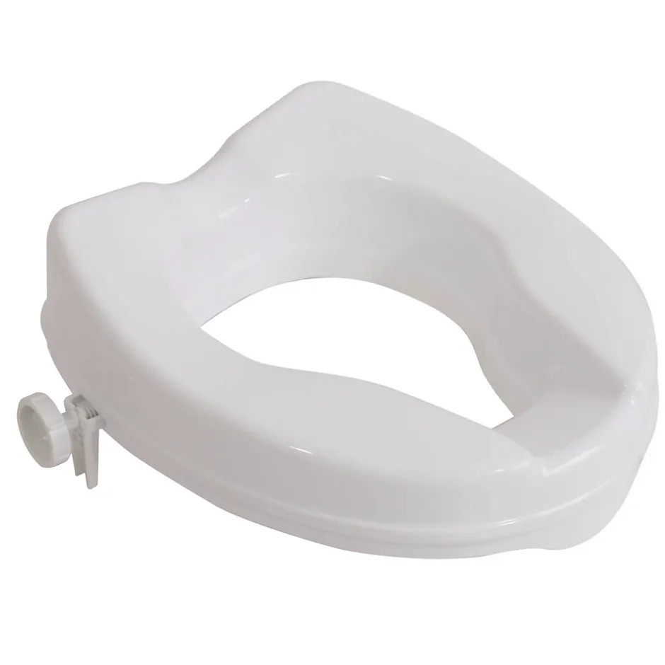 Aidapt Siège de toilette surélevé en plastique sans couvercle Senator blanc - Hauteur 5 cm VR224C* Wc Pmr