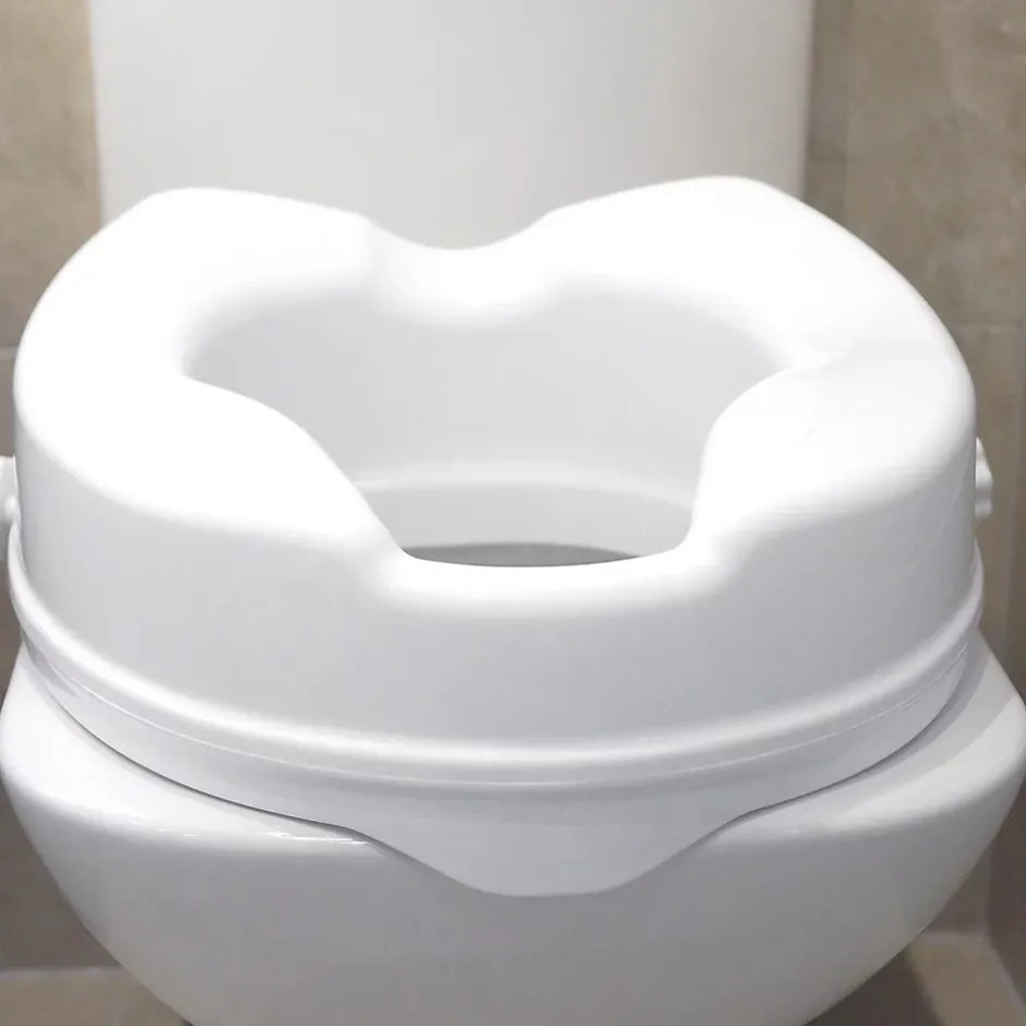 Aidapt Siège de toilette surélevé en plastique sans couvercle Senator blanc - Hauteur 5 cm VR224C* Wc Pmr