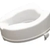 Aidapt Siège de toilette surélevé en plastique sans couvercle blanc Senator - hauteur 16 cm