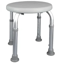 Linxor Siège, tabouret de douche rond réglable en hauteur - Blanc - Vivezen* Siège De Douche