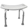 Linxor Siège, tabouret de douche rectangle réglable en hauteur - Blanc - Vivezen