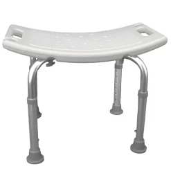 Linxor Siège, tabouret de douche rectangle réglable en hauteur - Blanc - Vivezen