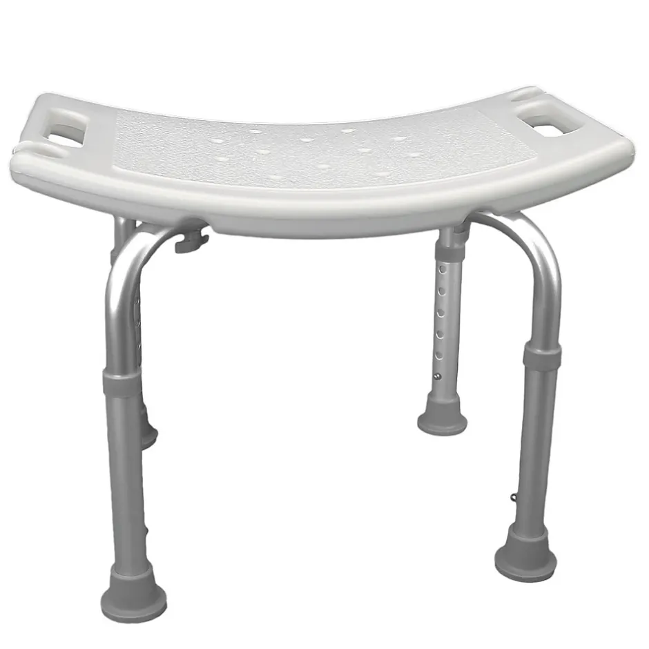 Linxor Siège, tabouret de douche rectangle réglable en hauteur - Blanc - Vivezen
