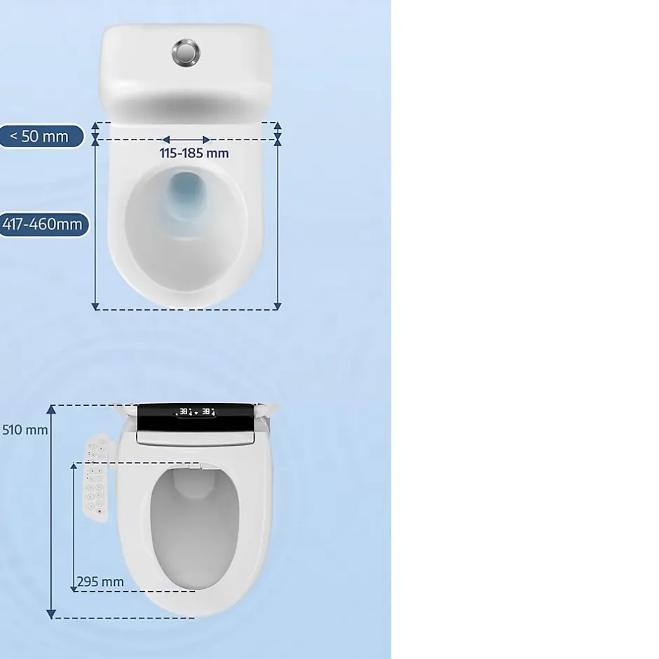 Nature Pro Siège Toilette Japonaise Complet, Abattant WC Japonais Lavant Séchant cuvette Japonaise Chauffante, Bidet Toilette WC eau chaude