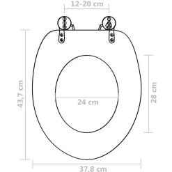 Helloshop26 Siège WC couvercle fermeture en douceur mdf vert