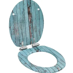 Helloshop26 Siège WC MDF couvercle à fermeture mdf