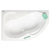 Siko 160 x 100 cm Fortuna Plus baignoire d'angle orientation droite en acrylique, sans pieds, blanc (FO1600PPLUS)* Baignoire D'Angle