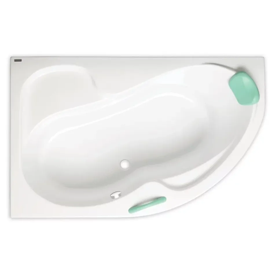 Siko 160 x 100 cm Fortuna Plus baignoire d'angle orientation droite en acrylique, sans pieds, blanc (FO1600PPLUS)* Baignoire D'Angle