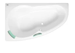 Siko 160 x 95 cm Luiza baignoire d'angle orientation gauche en acrylique, sans pieds, blanc (LU1600L)* Baignoire D'Angle
