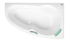 Siko 140 x 95 cm Luiza baignoire d'angle gain de place, orientation droite en acrylique, sans pieds, blanc (LU1400P)* Baignoire D'Angle
