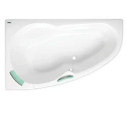 Siko Laguna Fortuna baignoire d'angle avec pieds, 160 x 100 cm, acrylique, gauche, blanc (FO1600LPLUS-SET )* Baignoire Îlot