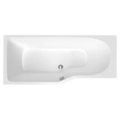 Siko 160x80 cm Beata Plus baignoire bain douche asymétrique en acrylique positionnement droite, sans pieds, blanc (BE1600PPLUS)* Baignoire Droite