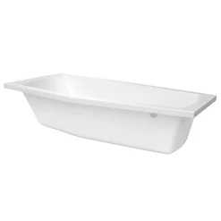 Siko 160x70 cm Laguna Aneta baignoire bain/douche asymétrique avec pieds, acrylique, gauche, blanc (AN1600LPLUS-SET)