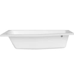 Siko 160x70 cm Laguna Aneta baignoire bain/douche asymétrique avec pieds, acrylique, gauche, blanc (AN1600LPLUS-SET)