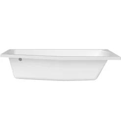 Siko 160x70 cm Laguna Aneta baignoire bain/douche asymétrique avec pieds, acrylique, droite, blanc (AN1600PPLUS-SET)* Baignoire Asymétrique