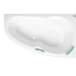 Siko 140x95 cm Laguna Luiza baignoire d'angle gain de place en acrylique, droite + tablier 140 cm + pieds, blanc (LU1400P-SET1)