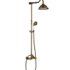 Silla Global Silla Élégant Colonne de Douche retro avec Mitigeur Réglable en Hauteur Système de Douche, Doré