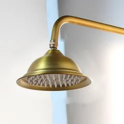 Silla Global Silla Élégant Colonne de Douche retro avec Mitigeur Réglable en Hauteur Système de Douche, Doré